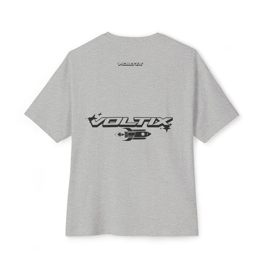 T-shirt unisexe surdimensionné à coupe carrée - T-shirt graphique VOLTIX pour un style décontracté 