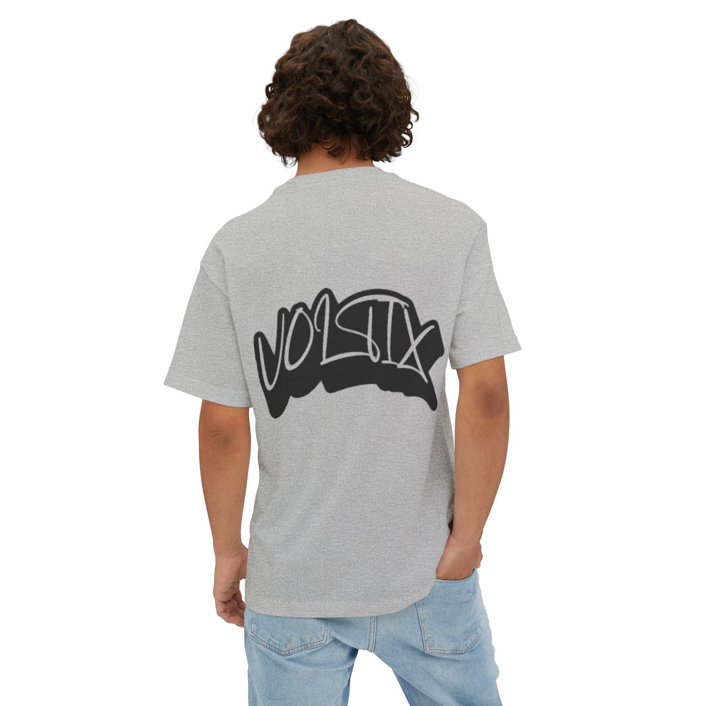 Trendy Voltix Unisex Oversized Boxy Tee with Urban Graffiti Design